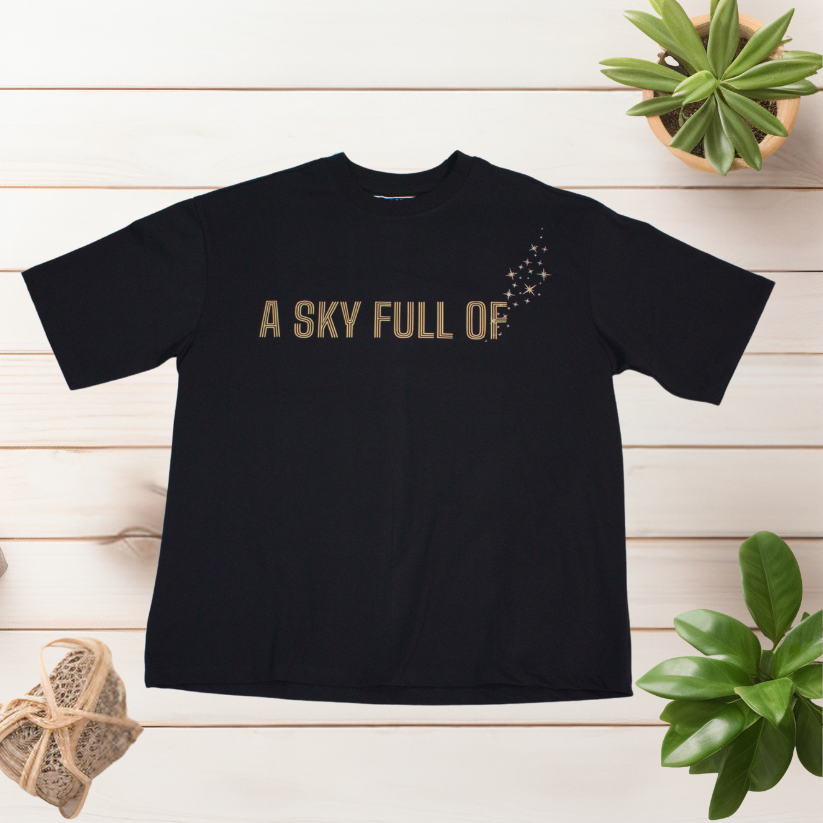 Sky Full Of Stars - Concert Edition Premium Black Oversized T-Shirt