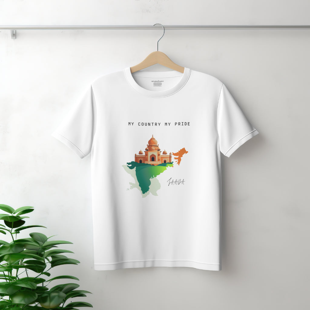 My Country My Pride White Regular T Shirt