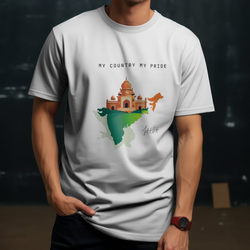 My Country My Pride White Regular T Shirt