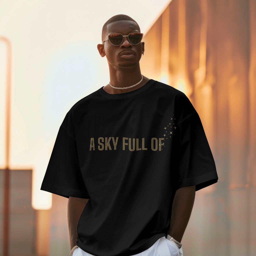 Sky Full Of Stars - Concert Edition Premium Black Oversized T-Shirt