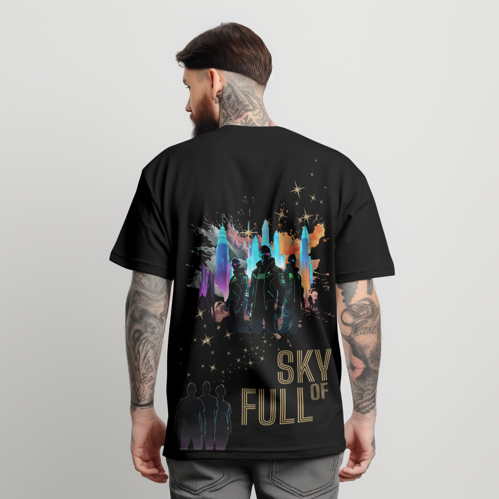 Sky Full Of Stars - Concert Edition Premium Black Oversized T-Shirt