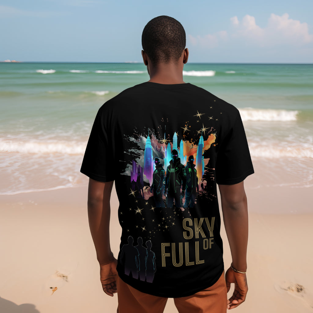 Sky Full Of Stars - Concert Edition Premium Black Oversized T-Shirt