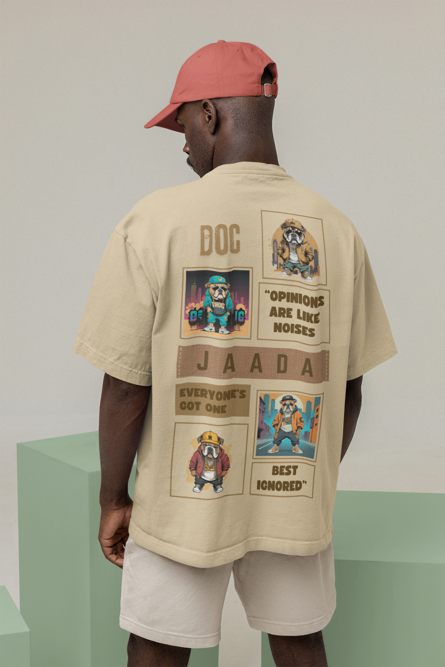 Doc - Thug Oversized Sand T-Shirts